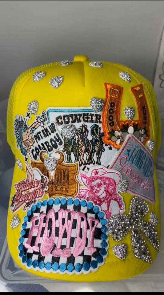 Cow girl patches/Junk Hat