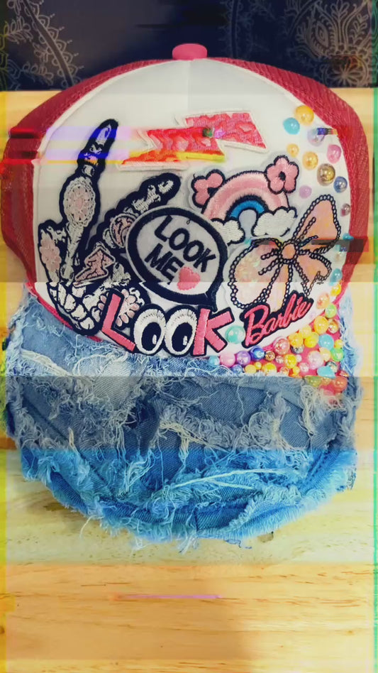 Distress bubblegum hat